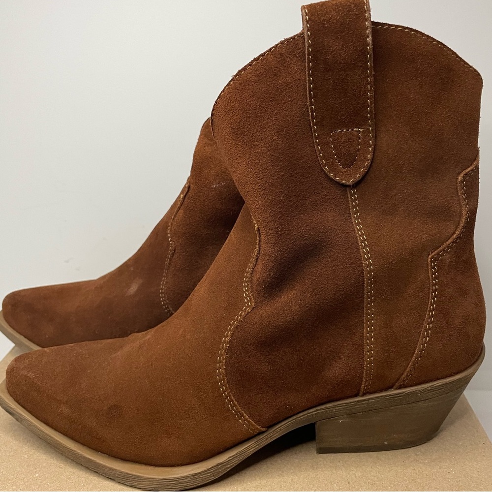 Brown cowboy boots